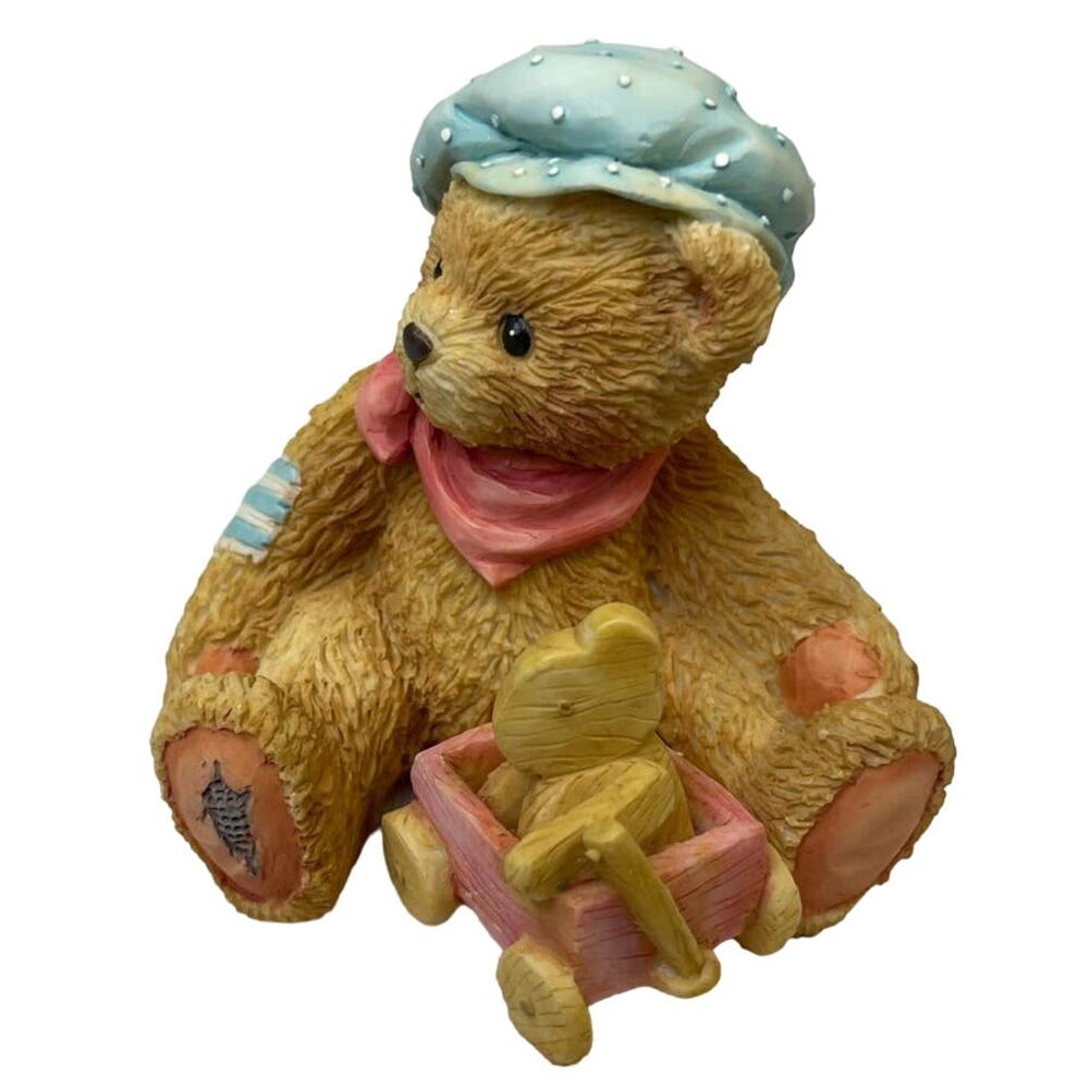 Vintage 1992 Cherished Teddies Harrison We're Going Places Teddy Bear Figurine